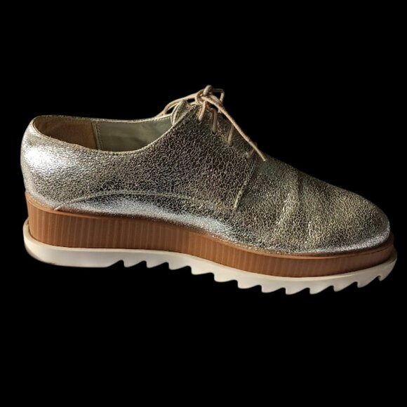 Treasure & Bond Metallic Silver Platform  Women’s 7 Oxford Shoes Chunky Sole - Picture 10 of 13